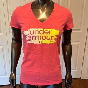 Under Armour Heat Gear Pink Semi-Fitted Short Sleeve T-Shirt Size S